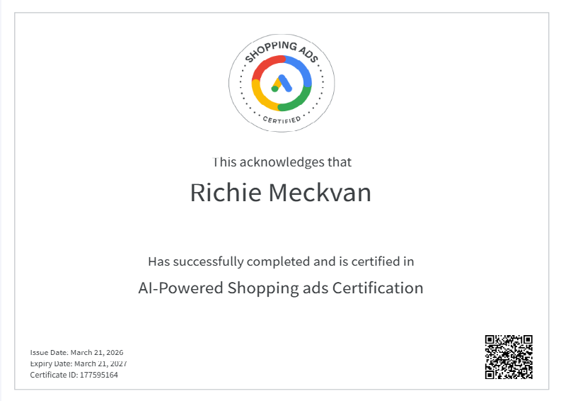 Google Ads AI-Powered Shopping Ads Certification